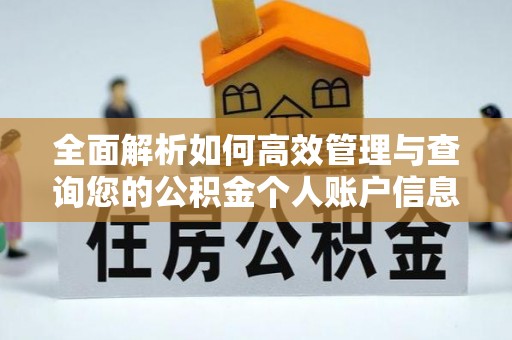 甘谷全面解析如何高效管理与查询您的公积金个人账户信息